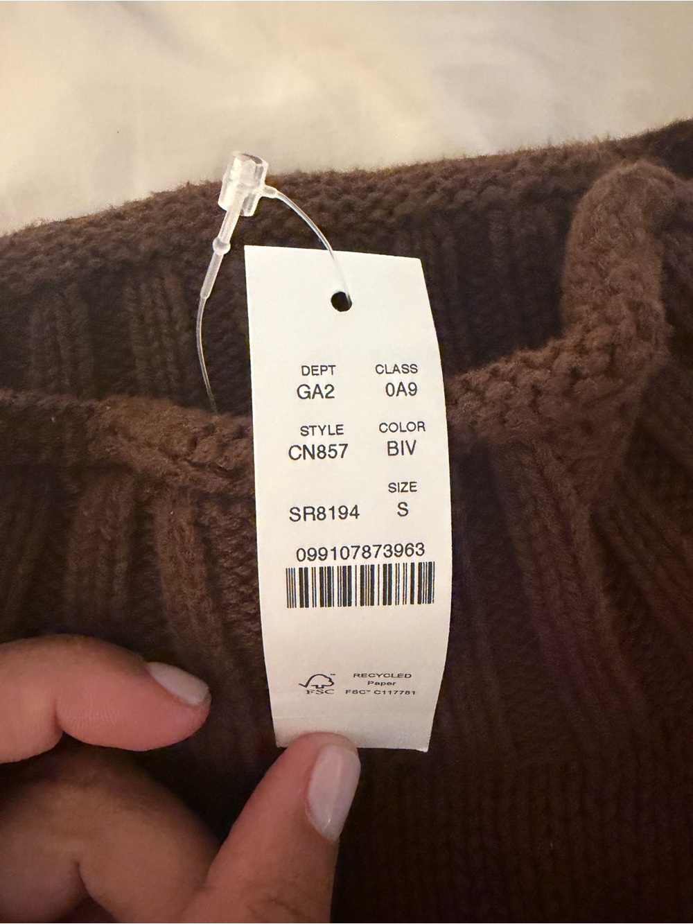 Jcrew Rollneck Brown Cream Stripe Sweater - Size S